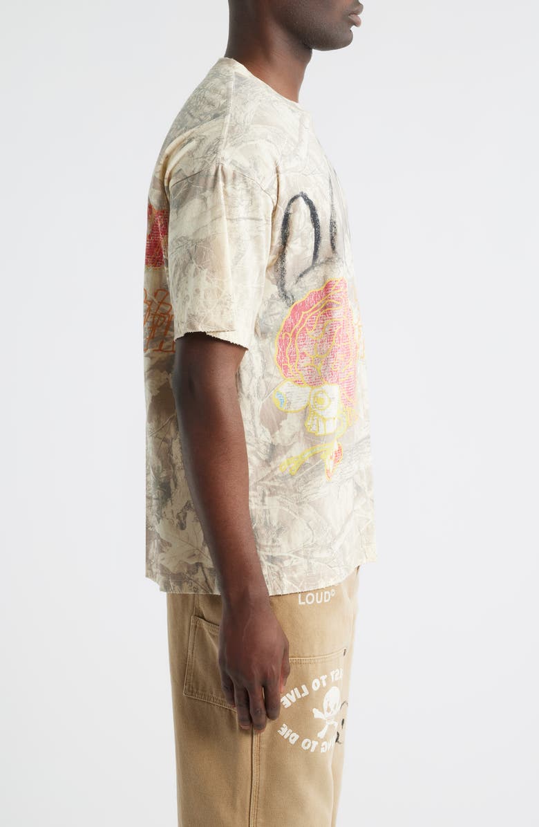 Rolling Loud Sketch Camo Graphic T-Shirt, Alternate, color, Camo