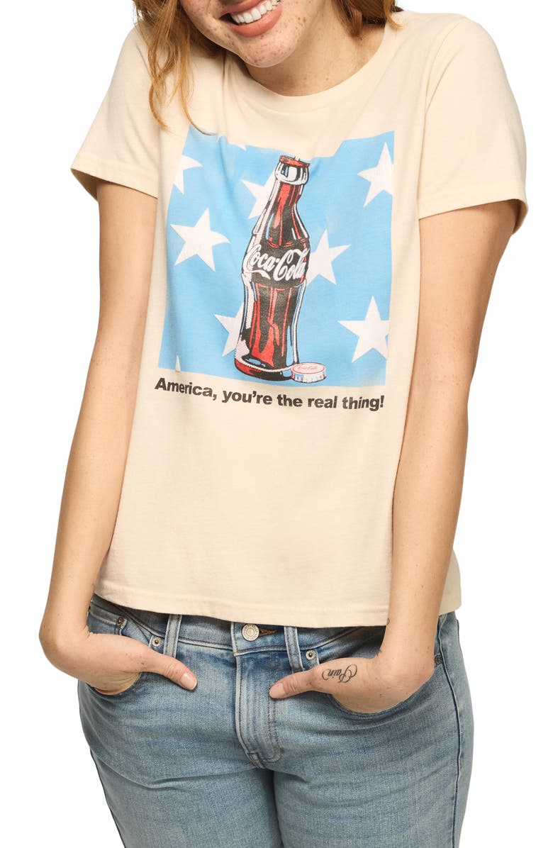 Lucky Brand Coca-Cola Graphic T-Shirt, Main, color, Whitecap Gray