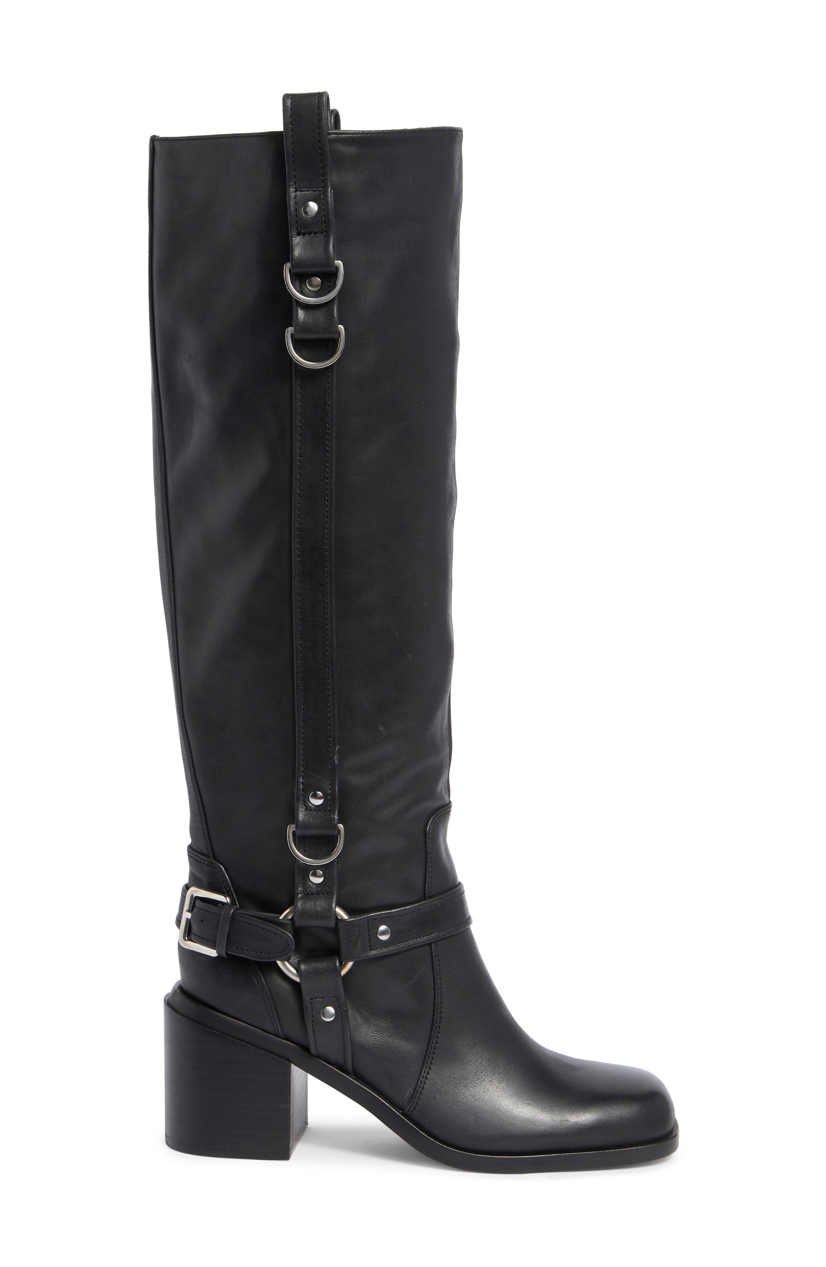 Steve Madden Eliza Over the Knee Platform Boot, Alternate, color, Black Leather