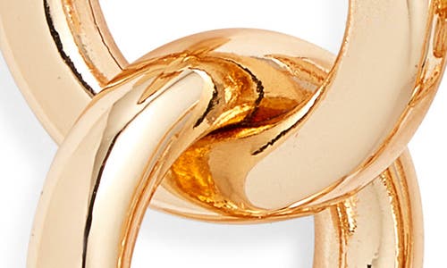 Open Edit Round Link Drop Earrings In Gold
