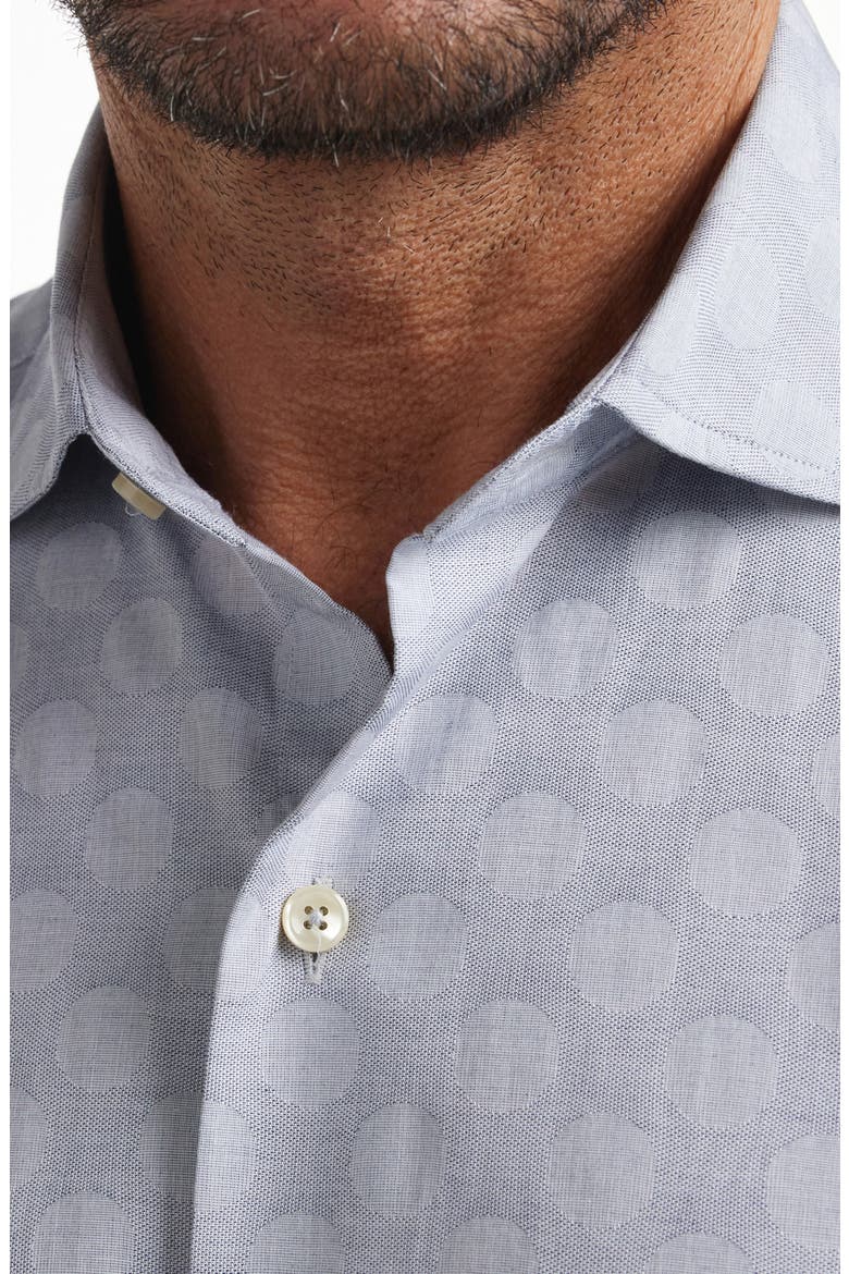 Dot Jacquard Sport Shirt, Alternate, color, DENIM