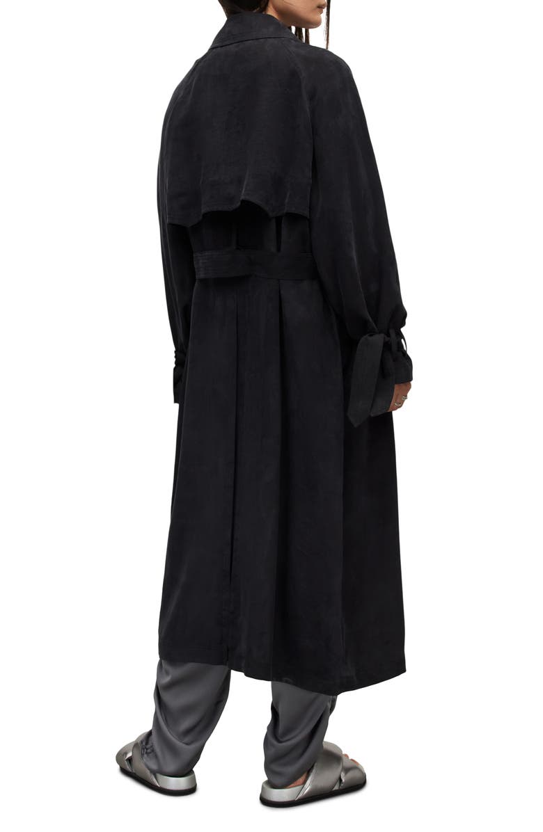 AllSaints Kikki Relaxed Fit Double Breasted Trench Coat, Alternate, color,