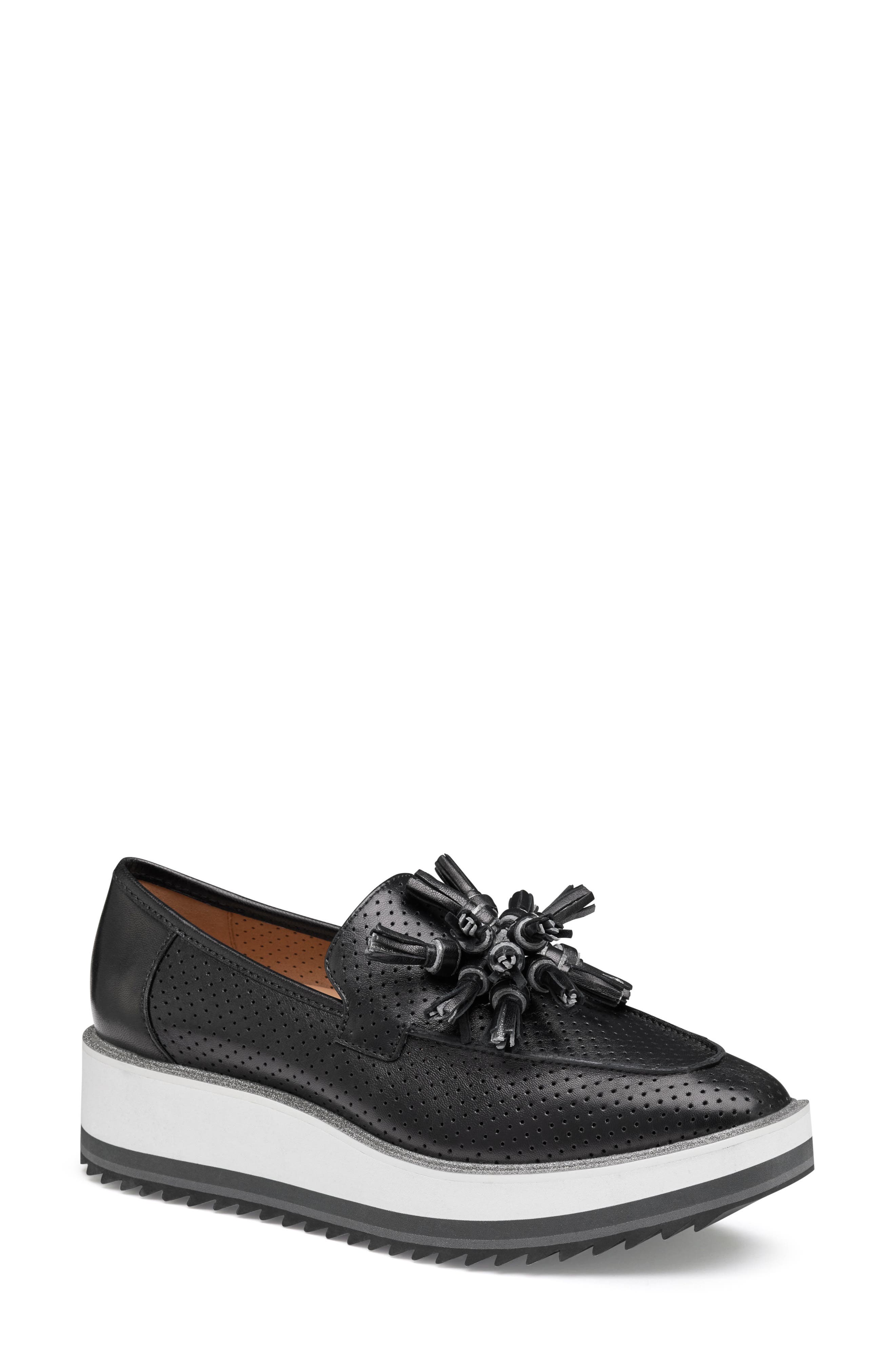 Johnston & Murphy Gracelyn Platform Tassel Loafer, Main, color, 