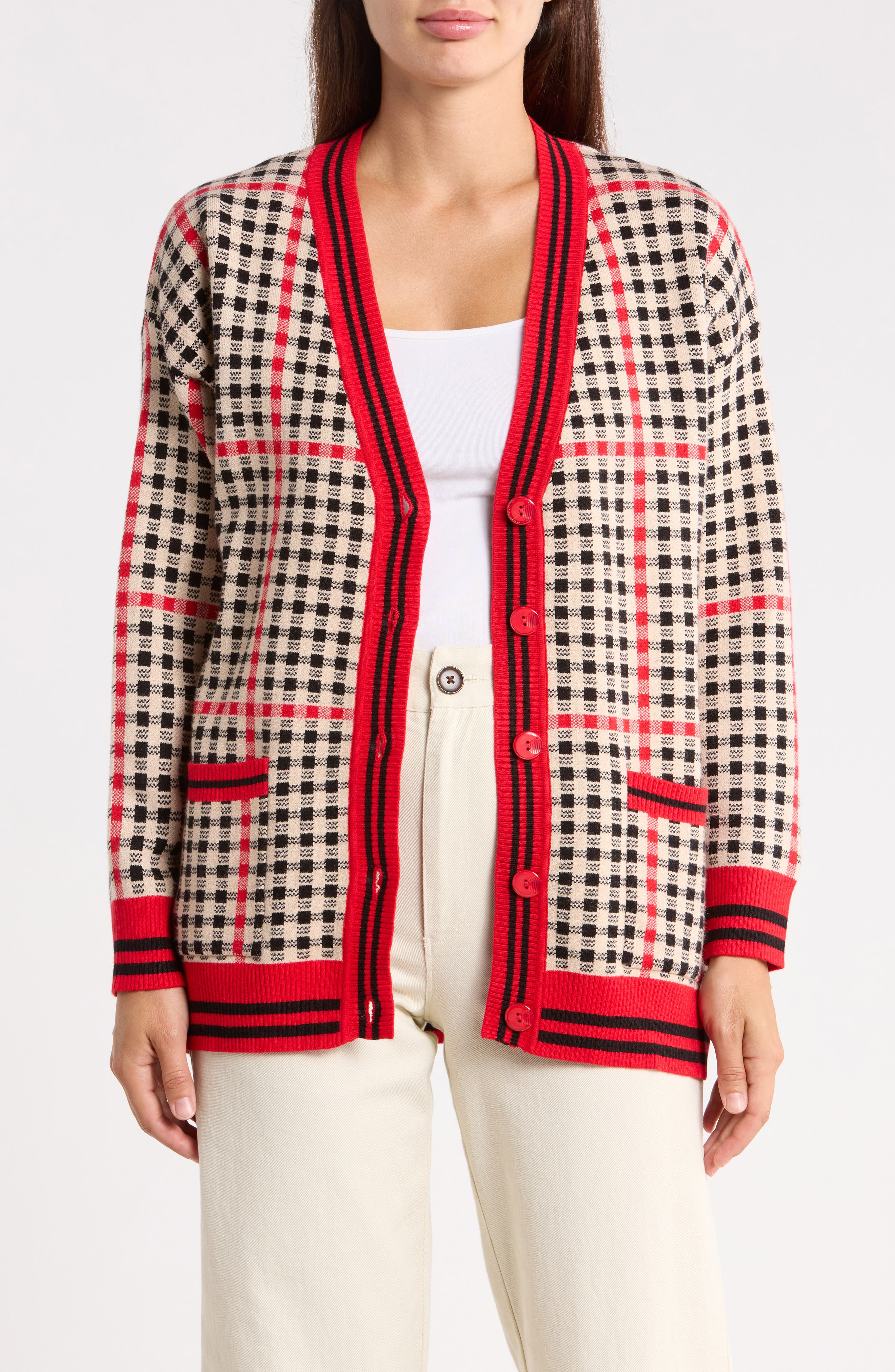 Plaid Cardigan