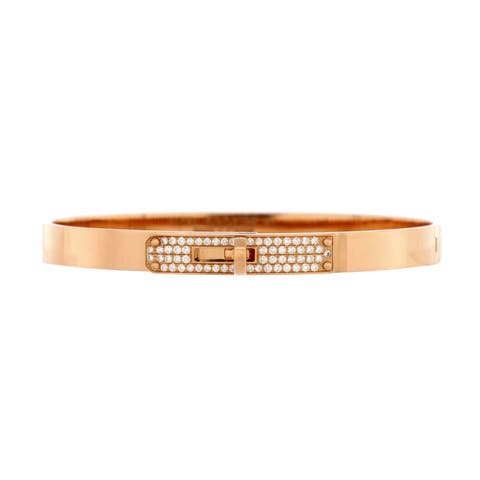 Kelly Bracelet 18K Rose Gold and Pave Diamonds Small