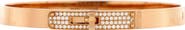 Pre-Owned Hermes Kelly Bracelet 18K Rose Gold and Pave Diamonds Small