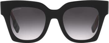 ★Burberry★ Kitty 51mm グラデーション スクエア サングラス Burberry Kitty Brown Gradient Butterfly Ladies Sunglasses