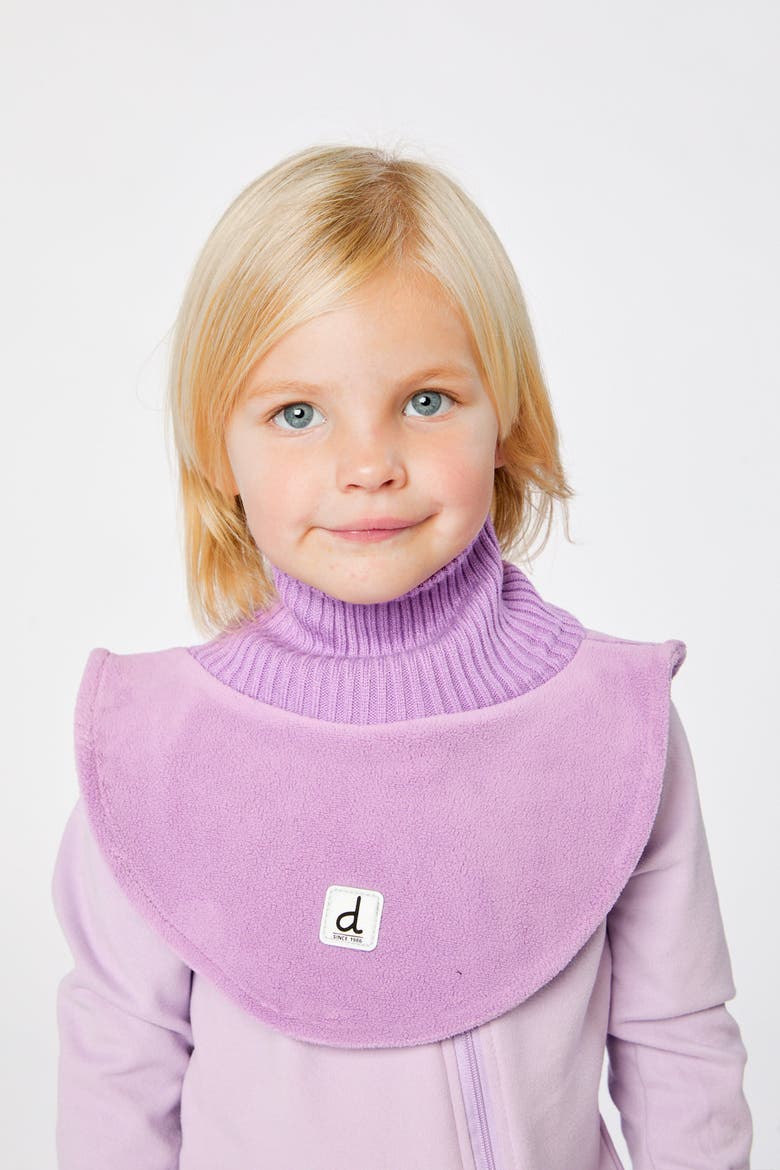 Fleece Knit & Polar Bib Turtle Neckwarmer, Alternate, color, Violet