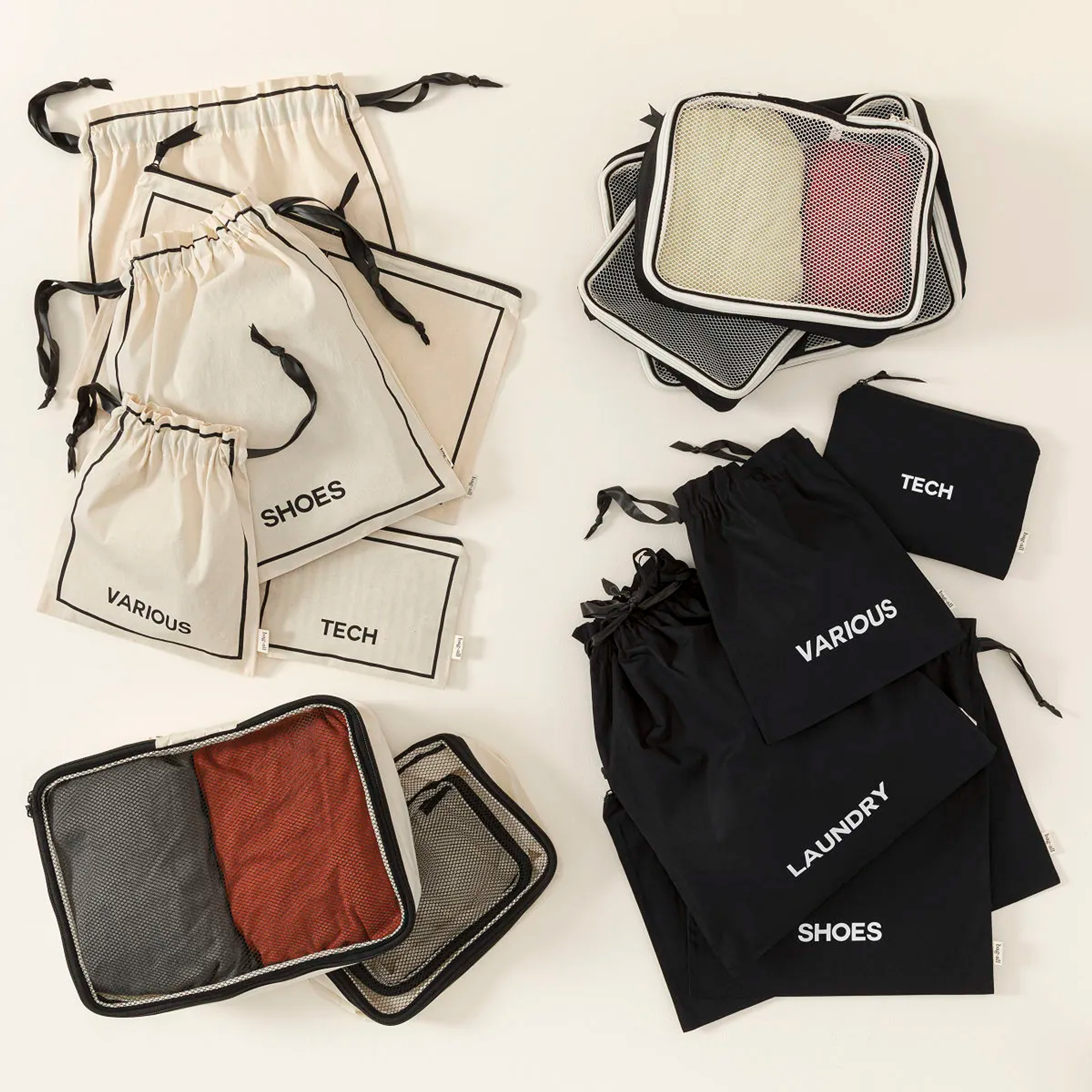 Uncommon Goods Deluxe Packing Travel Set by Bag-All, Main, color, Black