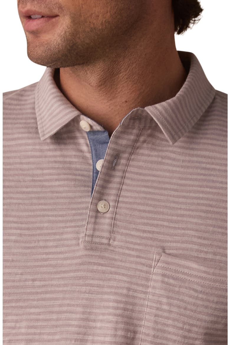 Slub Pocket Polo, Alternate, color, GREYSTONE STRIPE