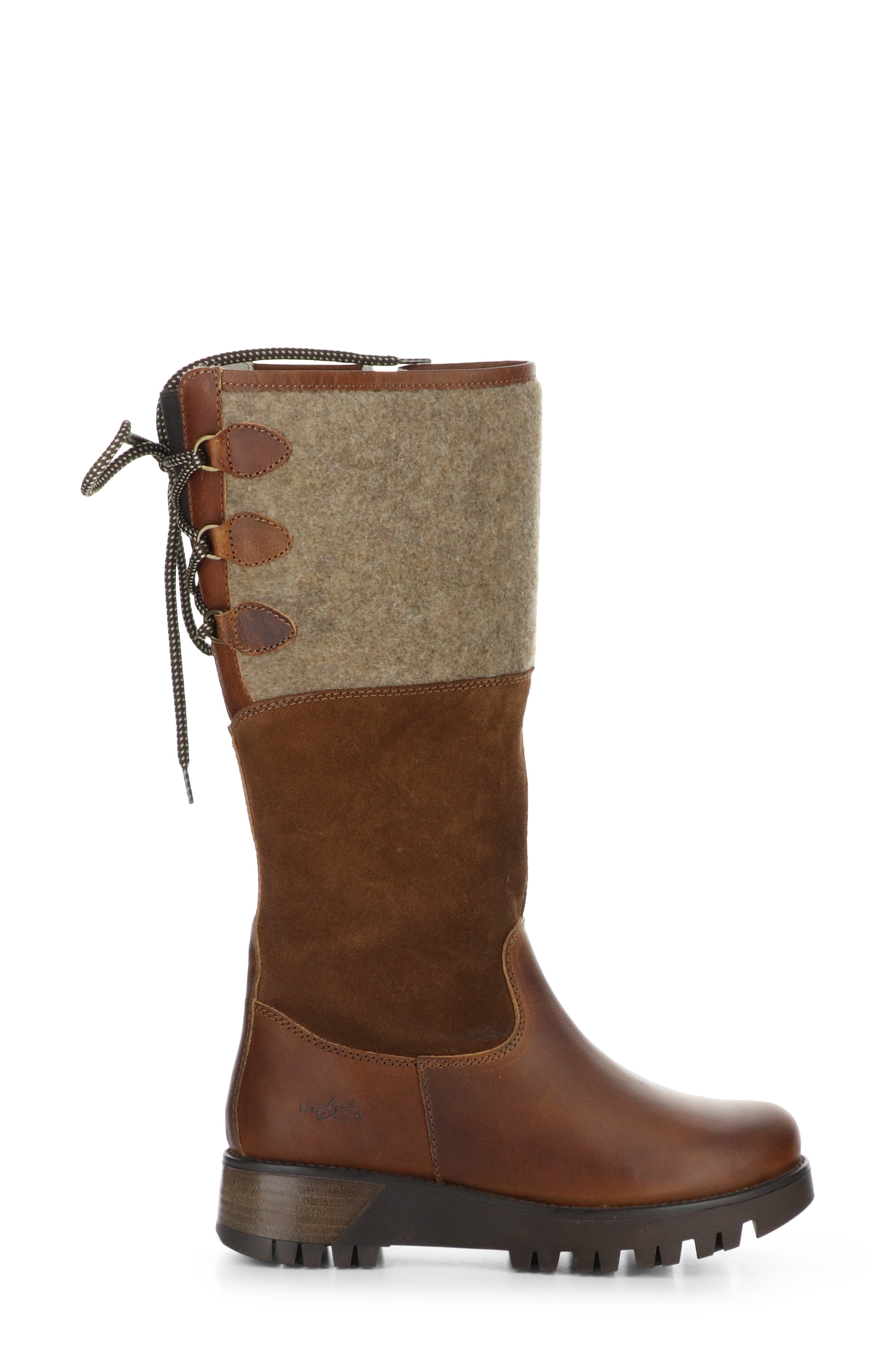 Goose Primaloft® Waterproof Boiled Wool Mid Calf Boot, Alternate, color, COGNAC/REDWOOD/BEIGE