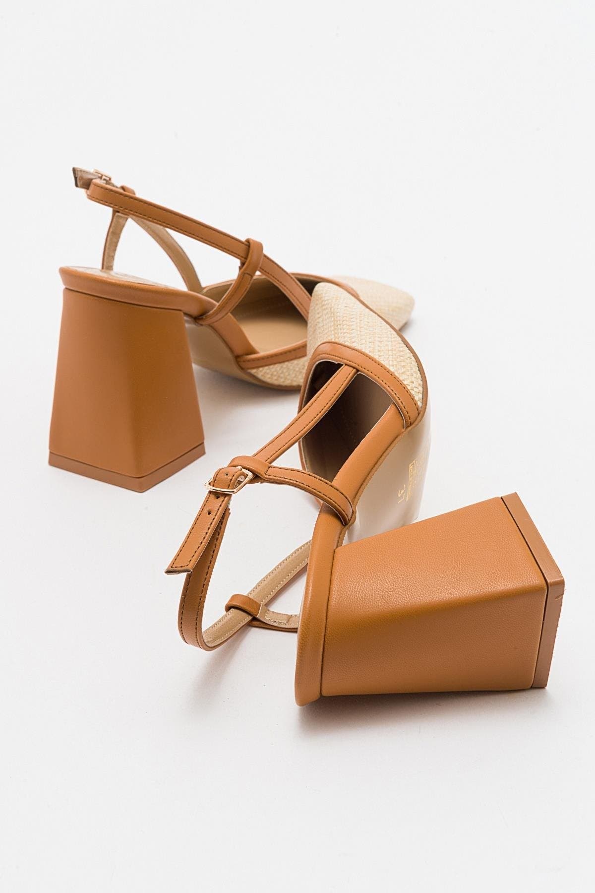 Rivie Raffia Square Toe Block Heel Pump - image 4