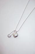 Rimor Jewelry Mini Heart Pin Chain Necklace