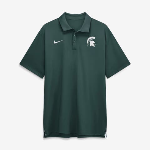 Men's Nike Green Michigan State Spartans 2026 Sideline Tour Dri-FIT Polo