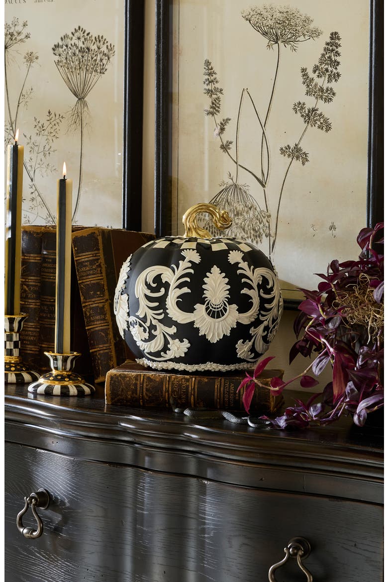 Courtly Check Black Cameo Pumpkin, Alternate, color, BLACK