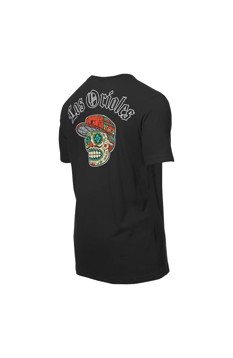 New Era Men's New Era Black Baltimore Orioles Sugar Skulls T-Shirt, Alternate, color, Black
