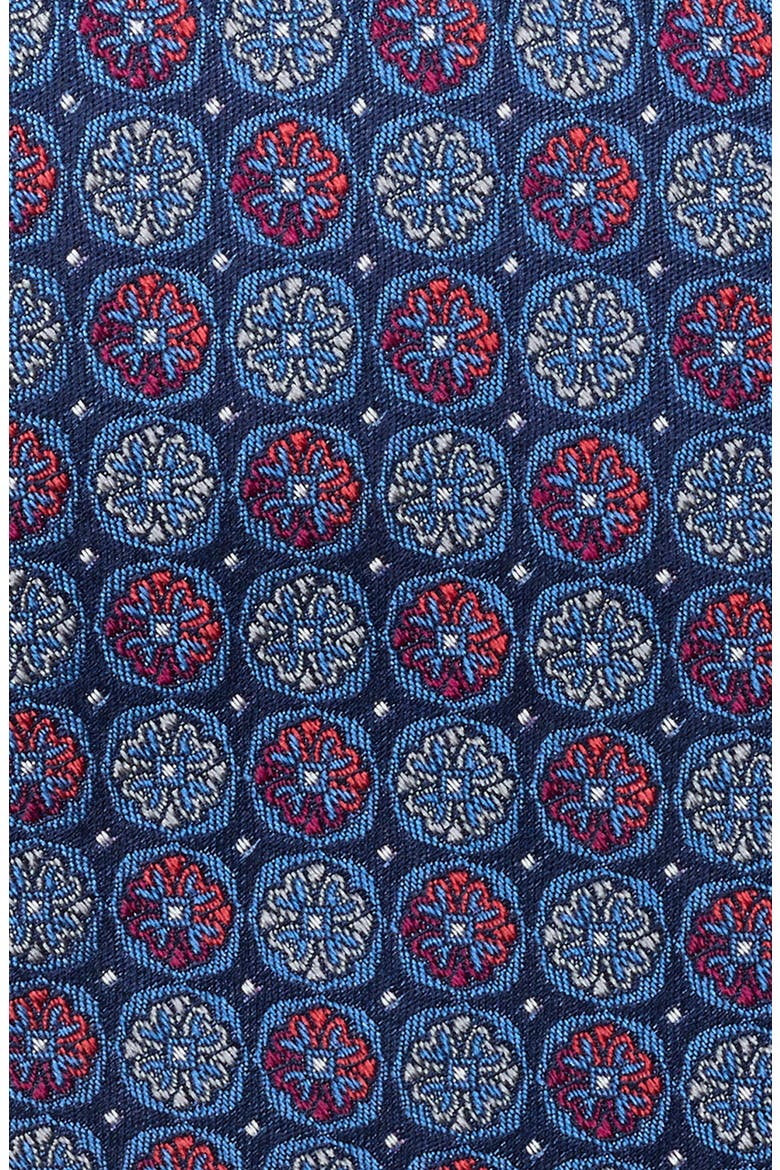 Glover Medallion Silk Tie, Alternate, color, RED/BLUE