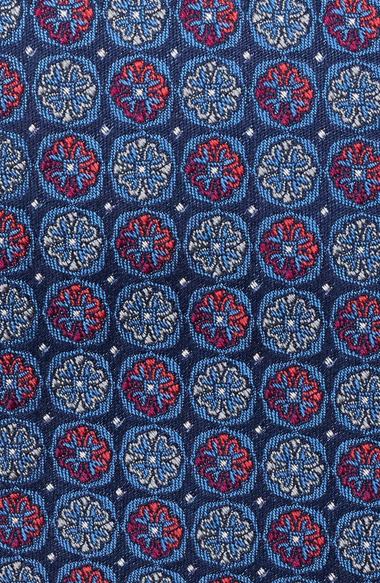 Nordstrom Glover Medallion Silk Tie, Alternate, color, Red/Blue