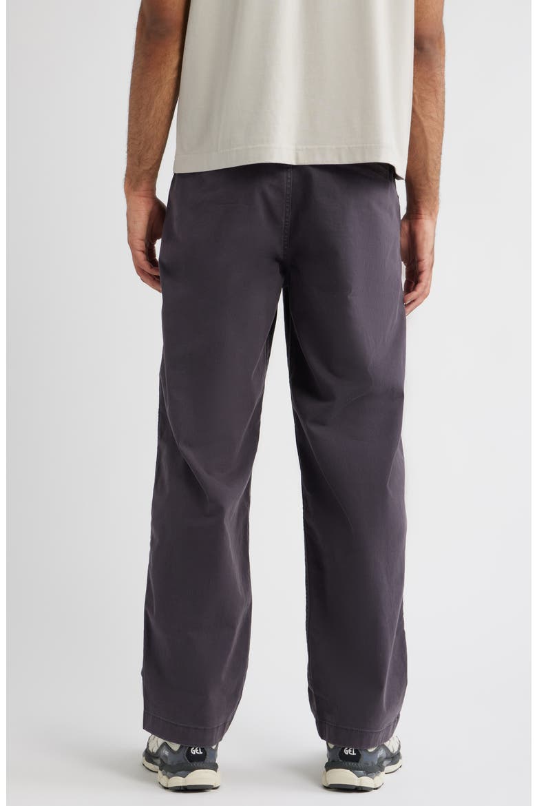 Straight Leg Cotton Stretch Twill Pants, Alternate, color, BLACK FADED