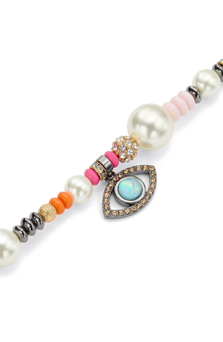 Kurt Geiger London Evil Eye Beaded Bracelet, Alternate, color, Multi