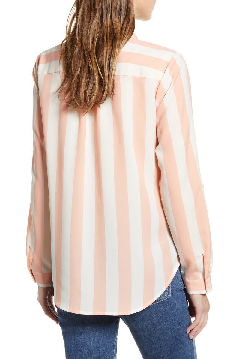 Tommy Hilfiger Lawn Stripe Button-Up Shirt, Alternate, color,