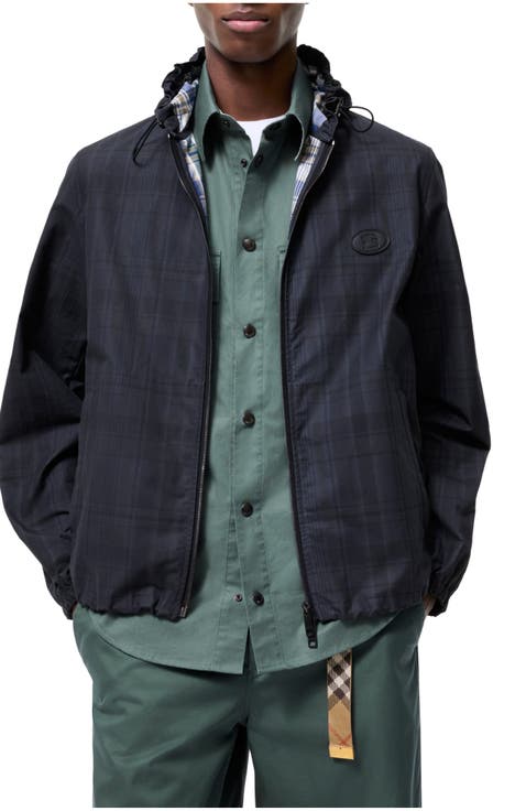Check Cotton Newport Hooded Jacket