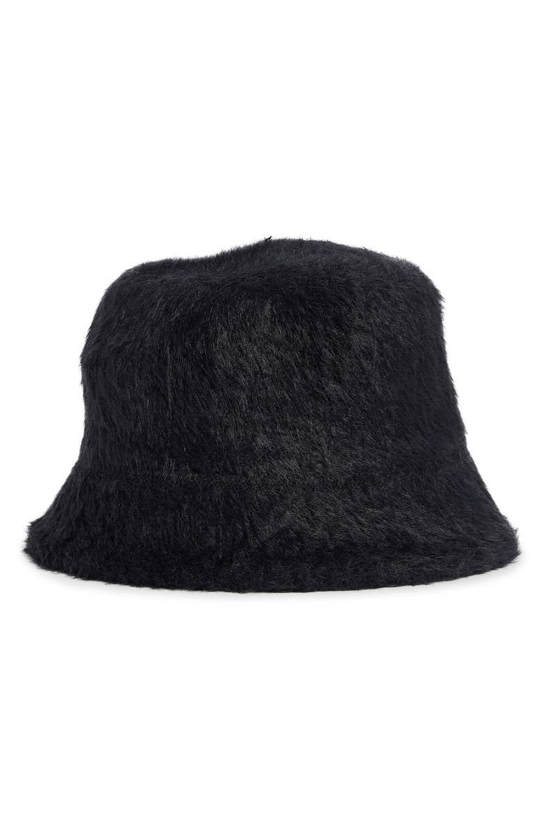 Steve Madden Soft Fuzzy Bucket Hat, Alternate, color, Black