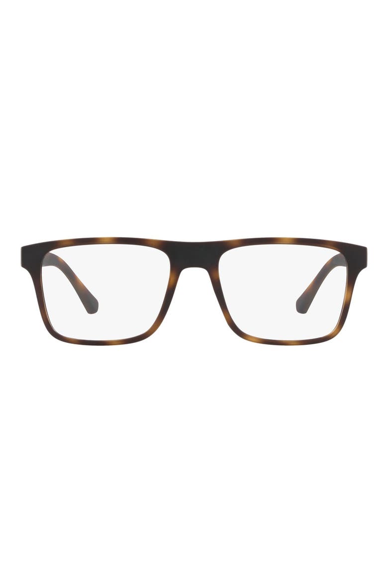54mm Rectangular Optical Glasses, Main, color, HAVANA