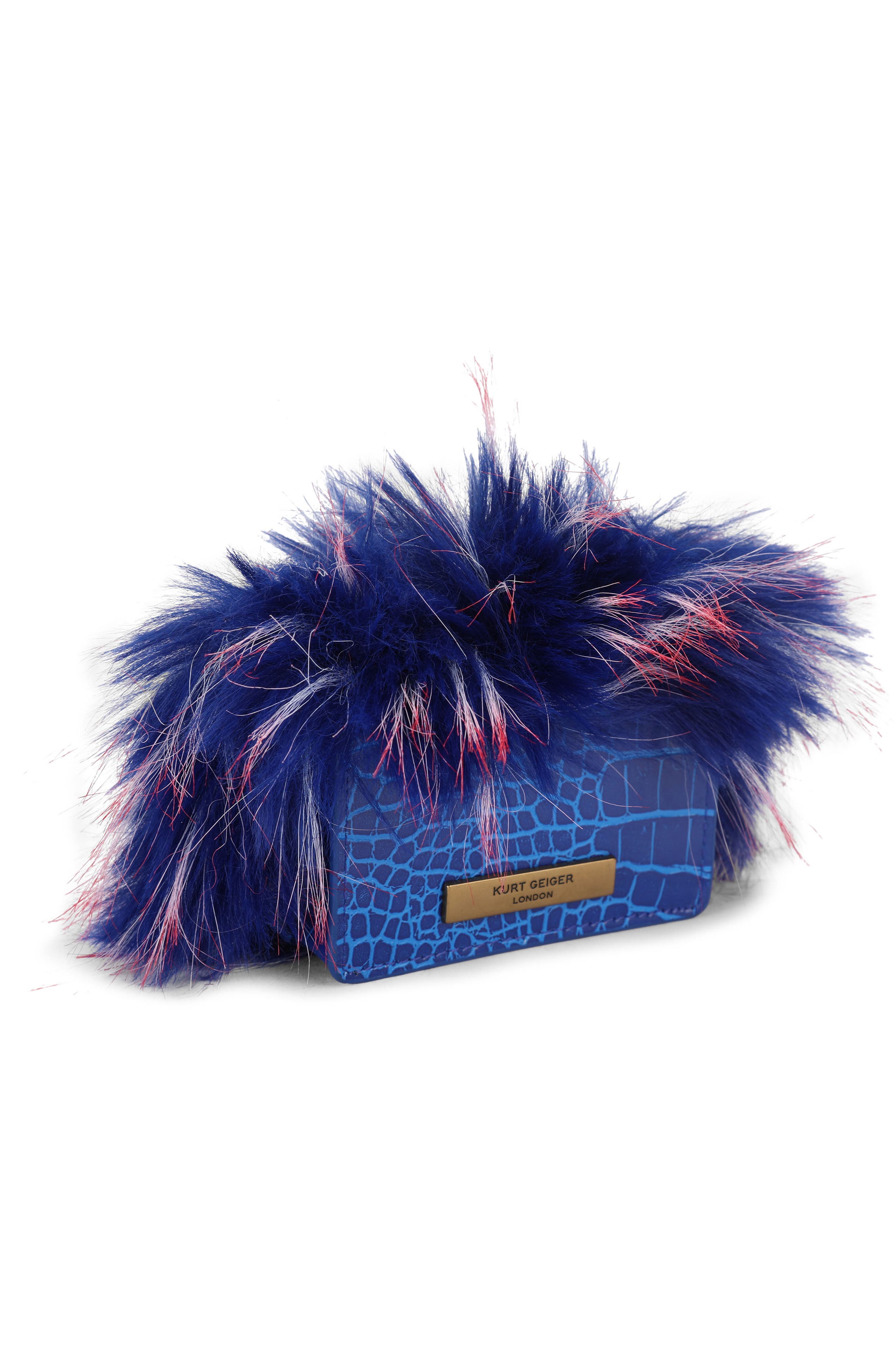 Micro Kensington Faux Fur Crossbody Bag, Alternate, color, OPEN BLUE