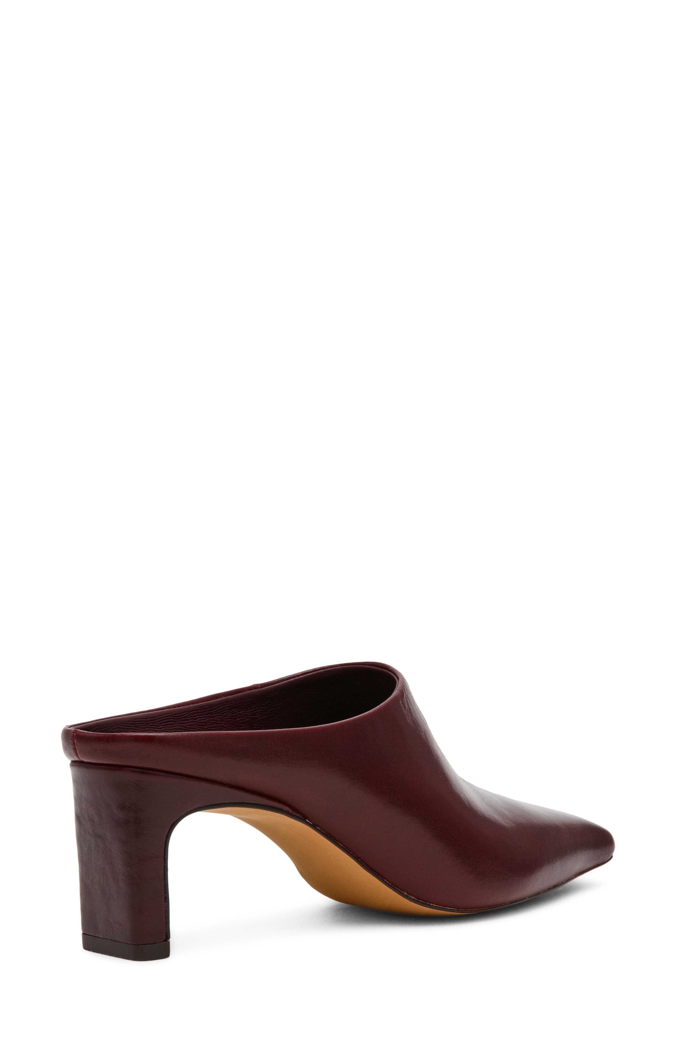 Jamason Leather Heeled Mule, Alternate, color, BURGUNDY LEATHER