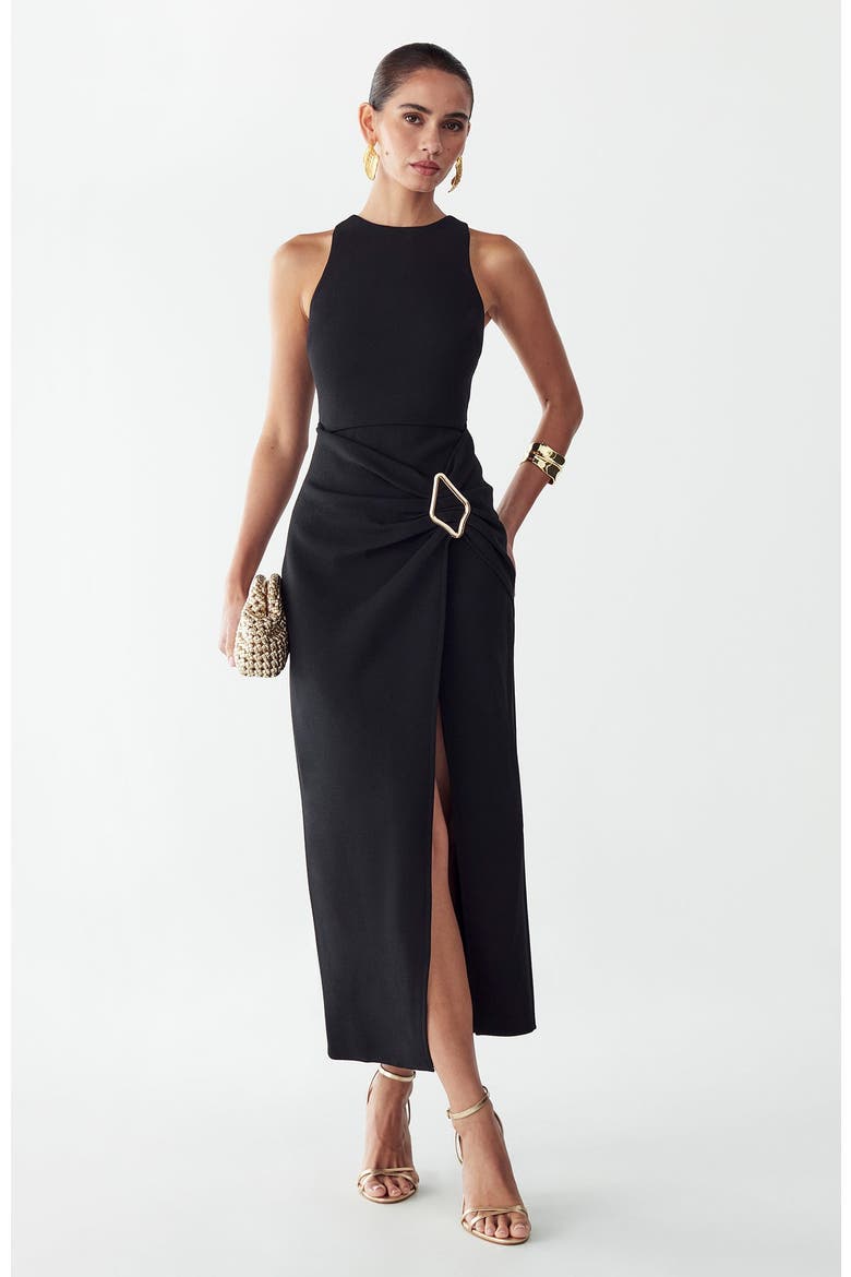 Soraye Midi Dress, Alternate, color, Black