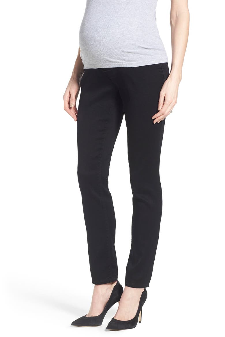Butter Maternity Skinny Jeans, Main, color, BLACK