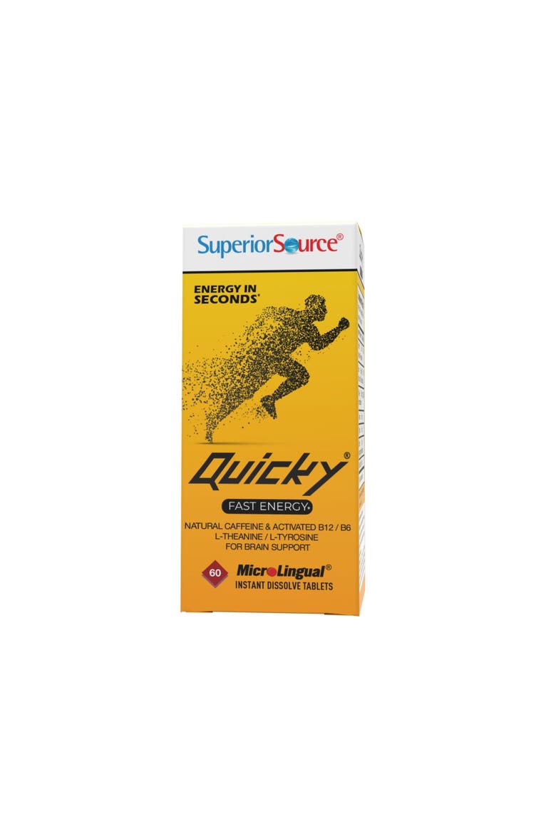 Quick Fast Energy Organic Caffeine L-Theanine B12 B6 Vitamin Supplement, Alternate, color, White