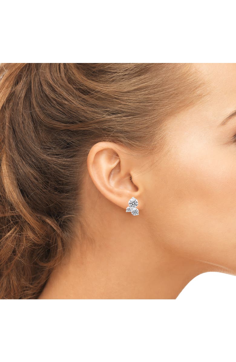 Donatello Gian Sterling Silver Tri Stone Earrings, Alternate, color, Silver