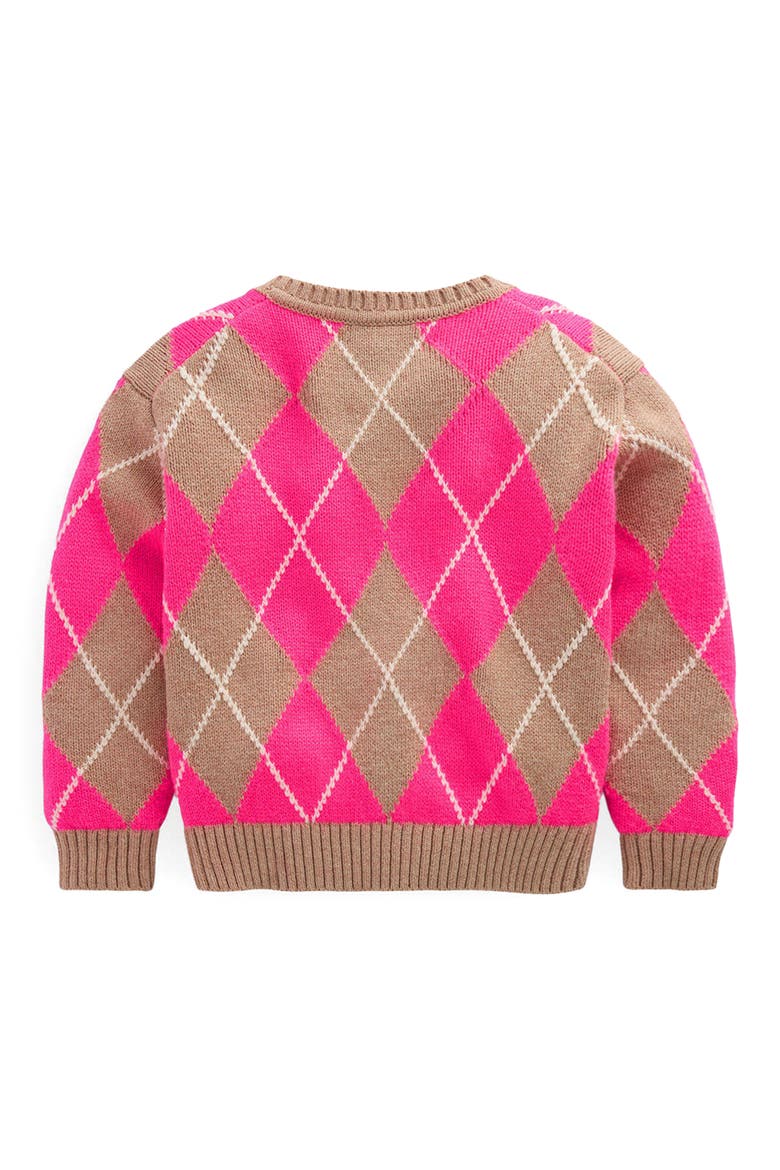 Kids' Argyle Cardigan, Alternate, color, CAMEL MELANGE