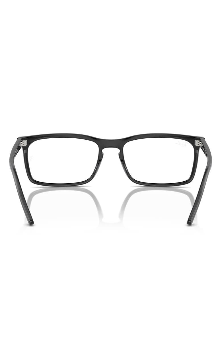Ray-Ban 59mm Rectangular Optical Glasses, Alternate, color, Black Green