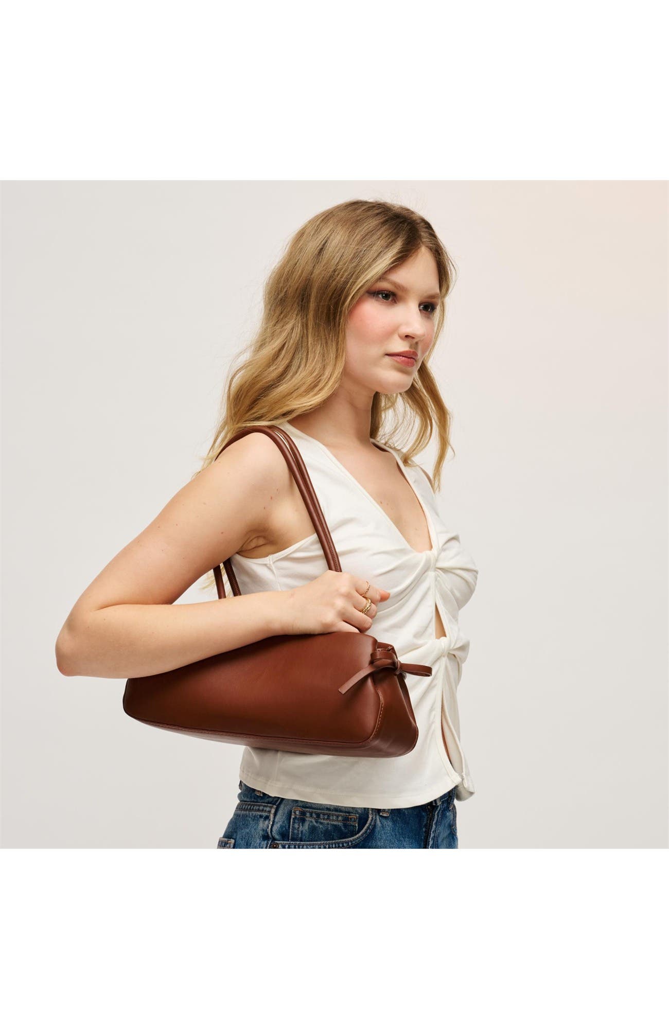 Halo Shoulder Bag, Alternate, color, Chocolate