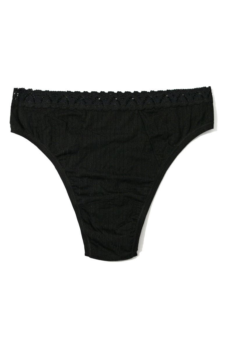 Hanky Panky MellowLuxe<sup>™</sup> High Cut Thong, Alternate, color, Black