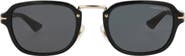 Montblanc 52mm Rectangular Sunglasses