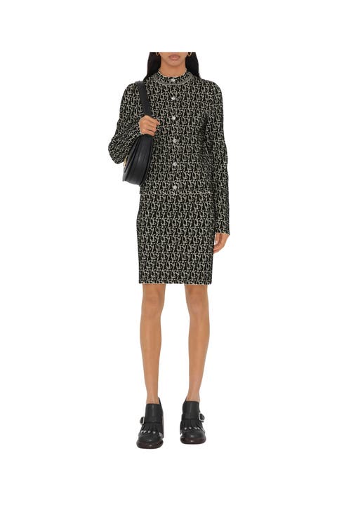Shop Burberry B Charm Wool Blend Jacket In Black