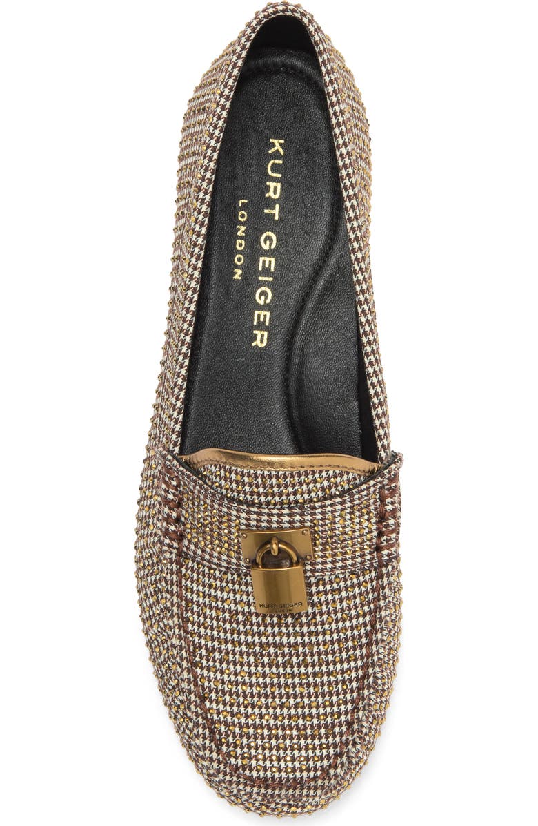Kurt Geiger London Brixton Houndstooth Loafer, Alternate, color, Dark Beige