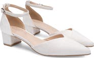Kailee P Adele Lace Pointed Toe Block Heel
