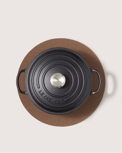 Graf & Lantz Graf Lantz Merino Wool 12" Round Trivet In Black