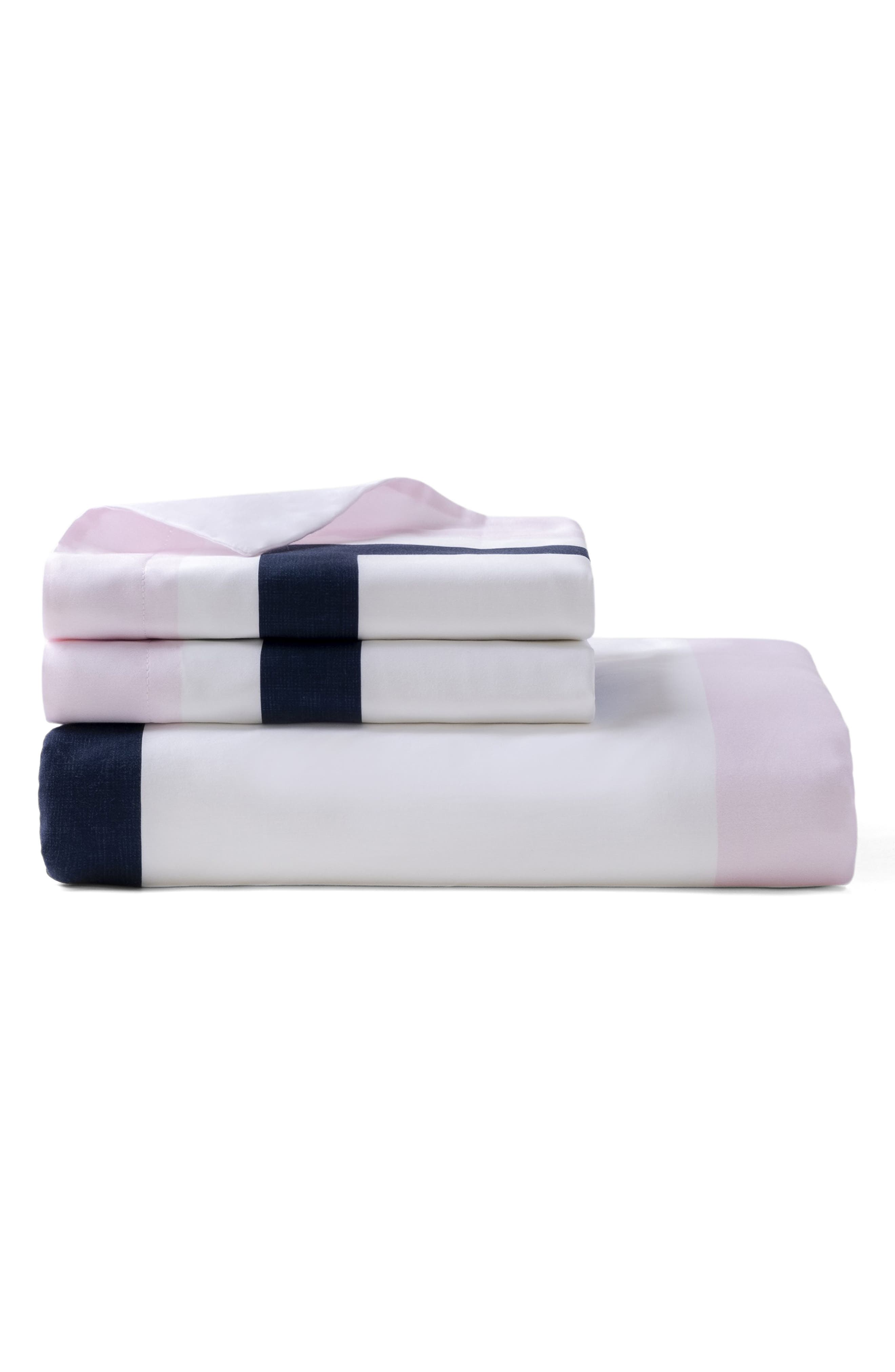 Double Border Turkish Cotton Sateen Duvet Cover & Sham Set