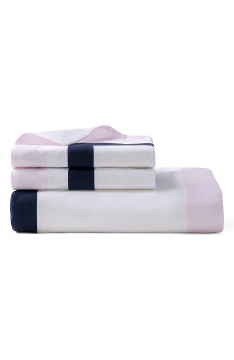 Double Border Turkish Cotton Sateen Duvet Cover & Sham Set