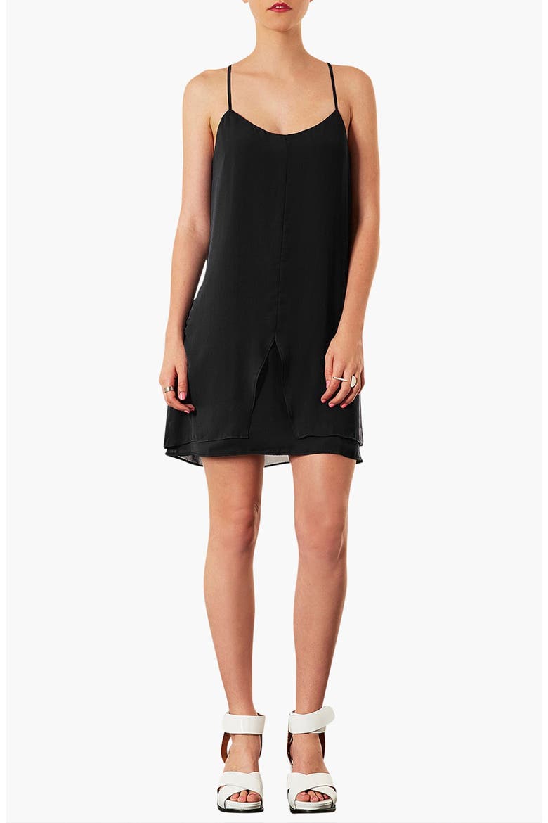 'Pacha' Strappy Slipdress, Main, color, BLACK