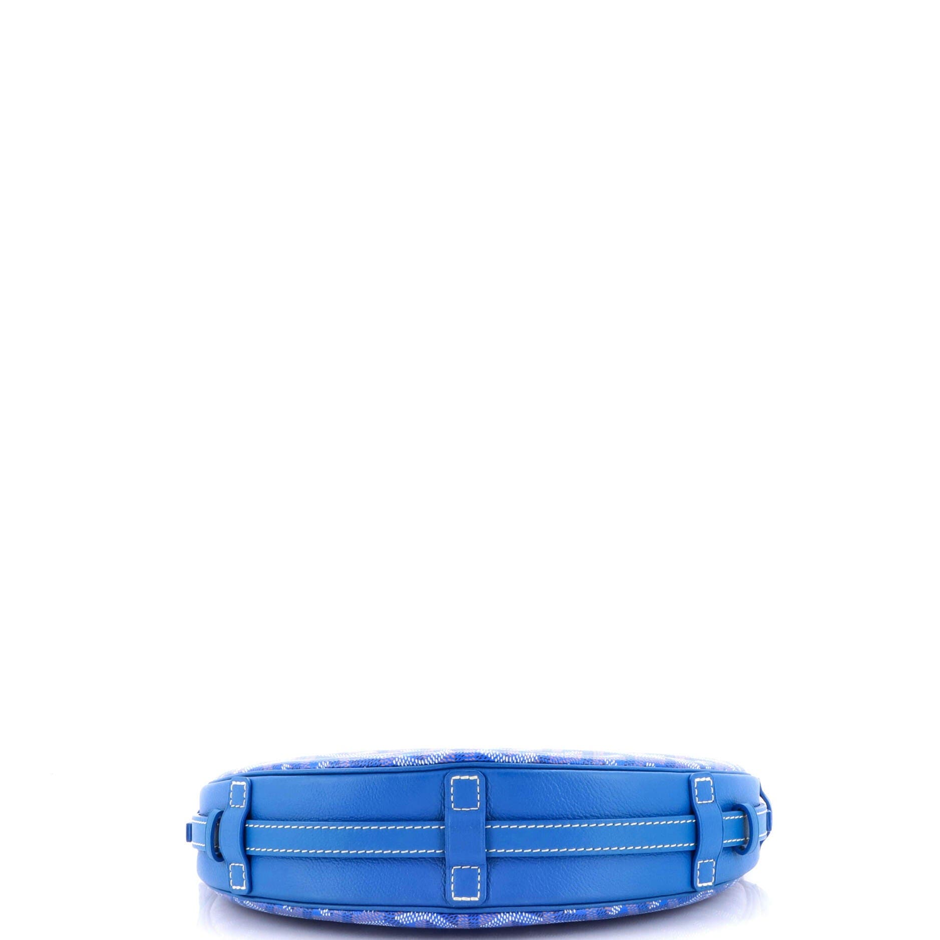 Pre-Owned Goyard Hirondelle Shoulder Bag Coated Canvas and Leather, Alternate, color, Blue