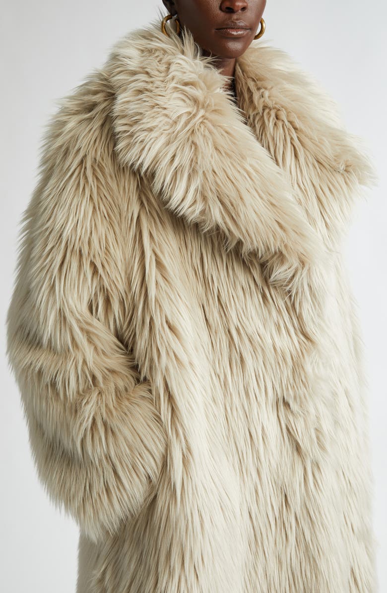 St. John Collection Faux Fur Coat, Alternate, color,