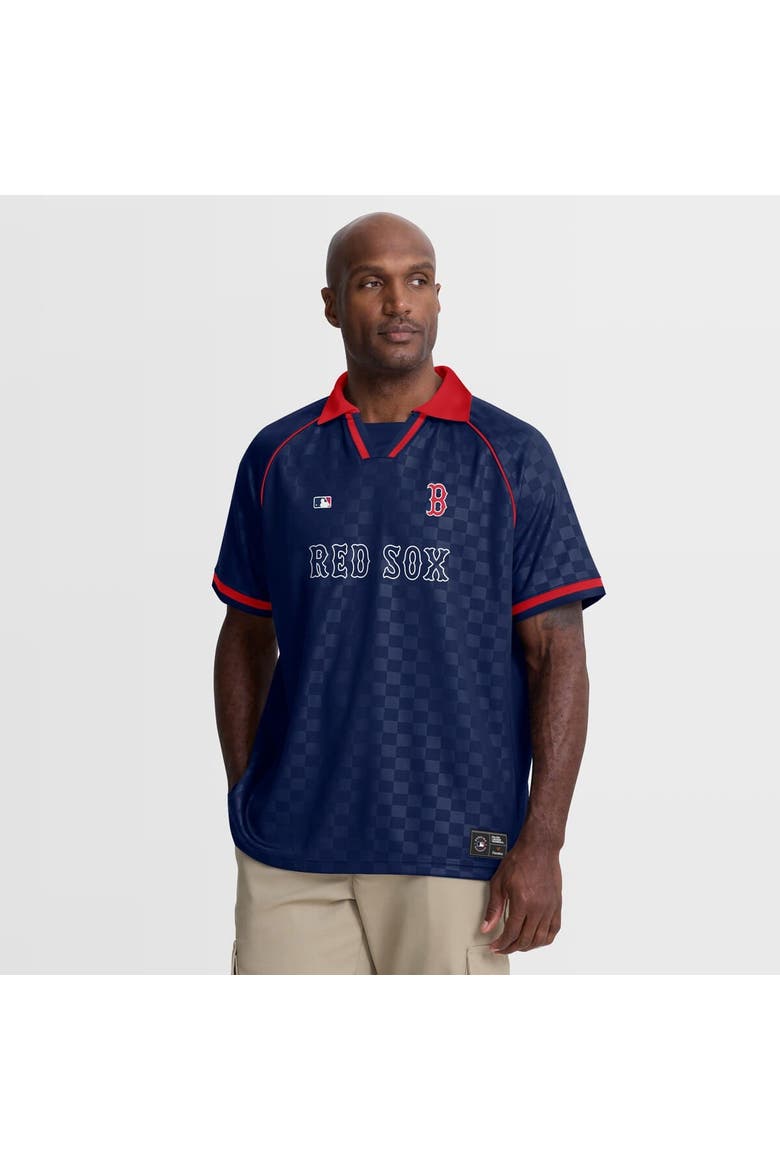 Men's Fanatics  Navy Boston Red Sox Homerun Raglan V-Neck Polo, Main, color, Navy