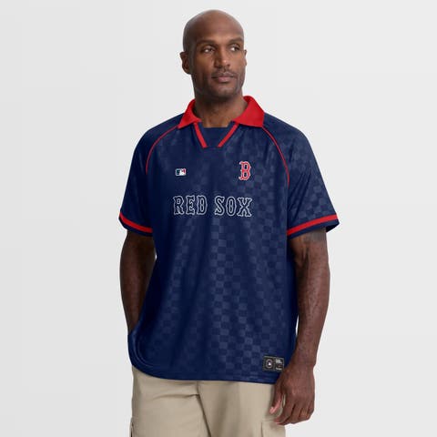 Men's Fanatics  Navy Boston Red Sox Homerun Raglan V-Neck Polo